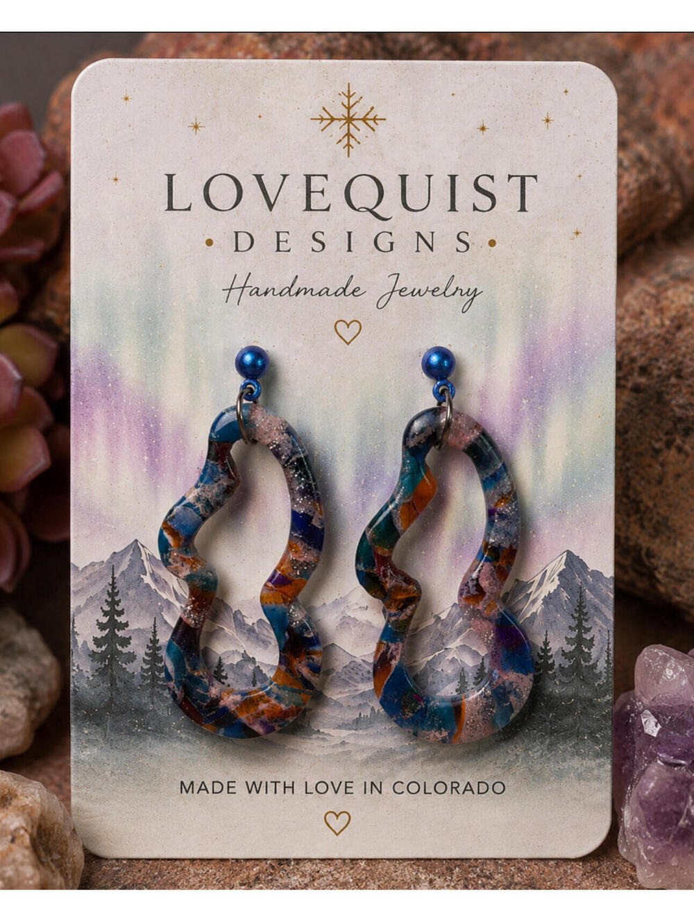 Dansande Ljus | Aurora Open Hoop Statement Earrings